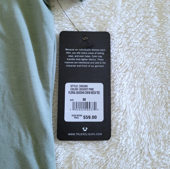 True Religion🙏 Buddha☸️ With Lotus Flower Graphic Tee👕 - NWT - Picture 12 of 12